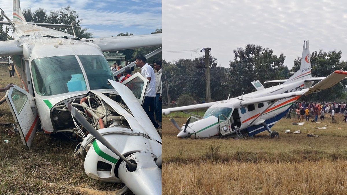 India One Air Cessna crash landing near Rourkela field