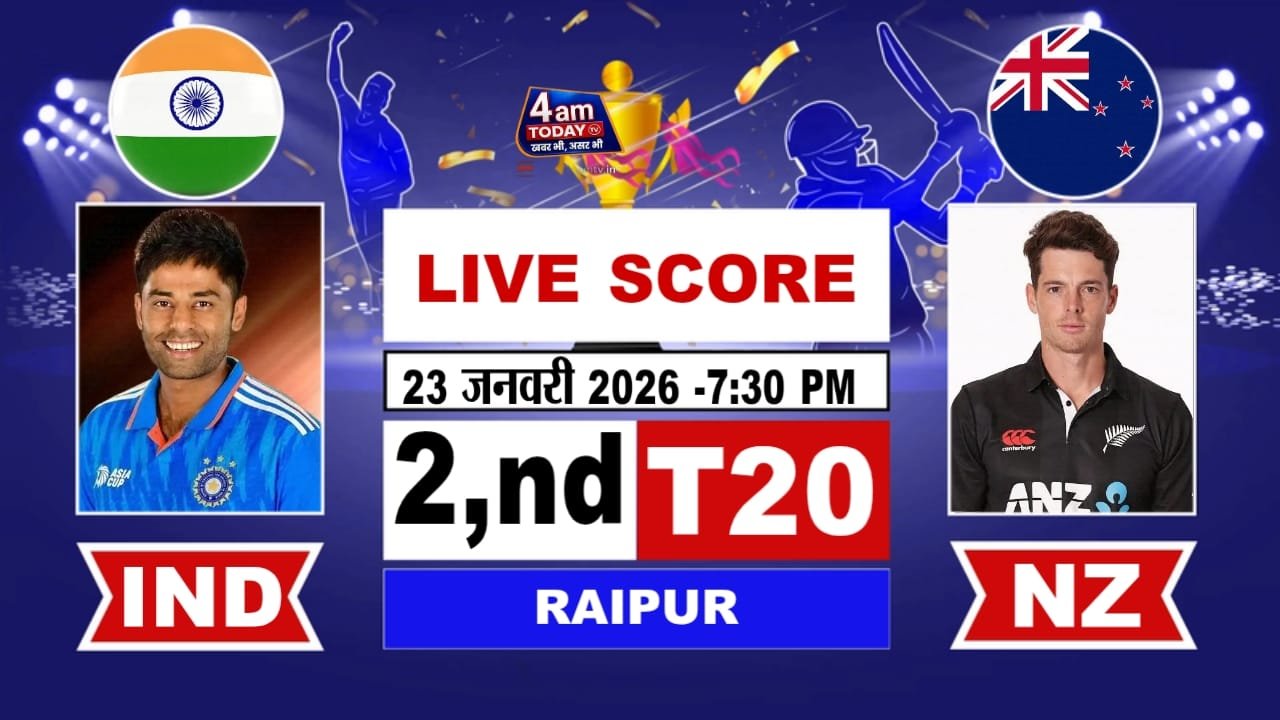 NZ vs IND 2nd T20 Match Raipur Live Scorecard