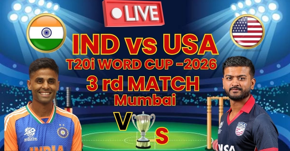 India vs USA 3rd Match T20 World Cup 2026 Mumbai scorecard