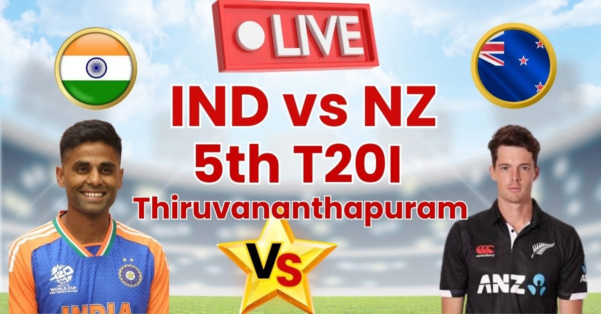 India vs New Zealand 5th T20I match at Greenfield International Stadium